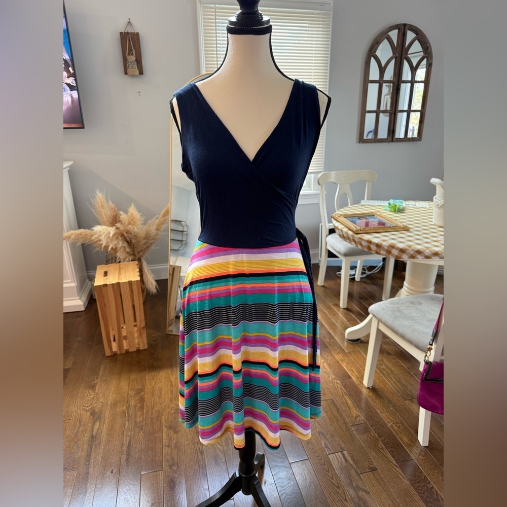 Lumiere from Nordstrom Colorful  Striped Wrap Dress
